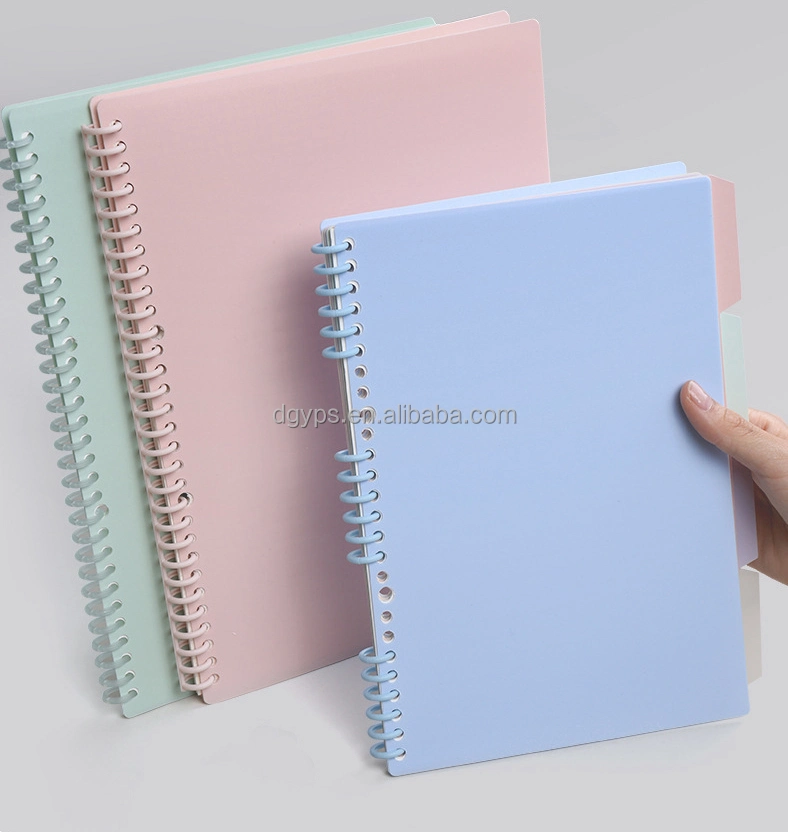 China Hot Sale A4 Notebook Binder Plastic 34 Holes Circles Ring Spiral Clip